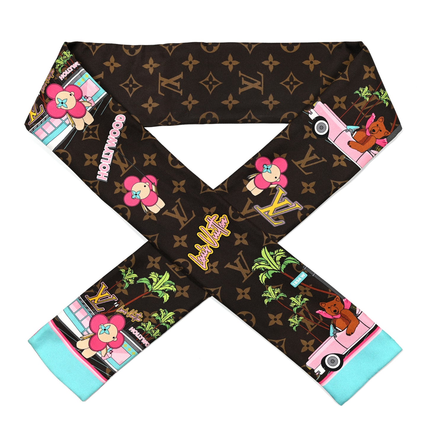 Silk Monogram 2021 Hollywood Christmas Animation Bandeau Marron