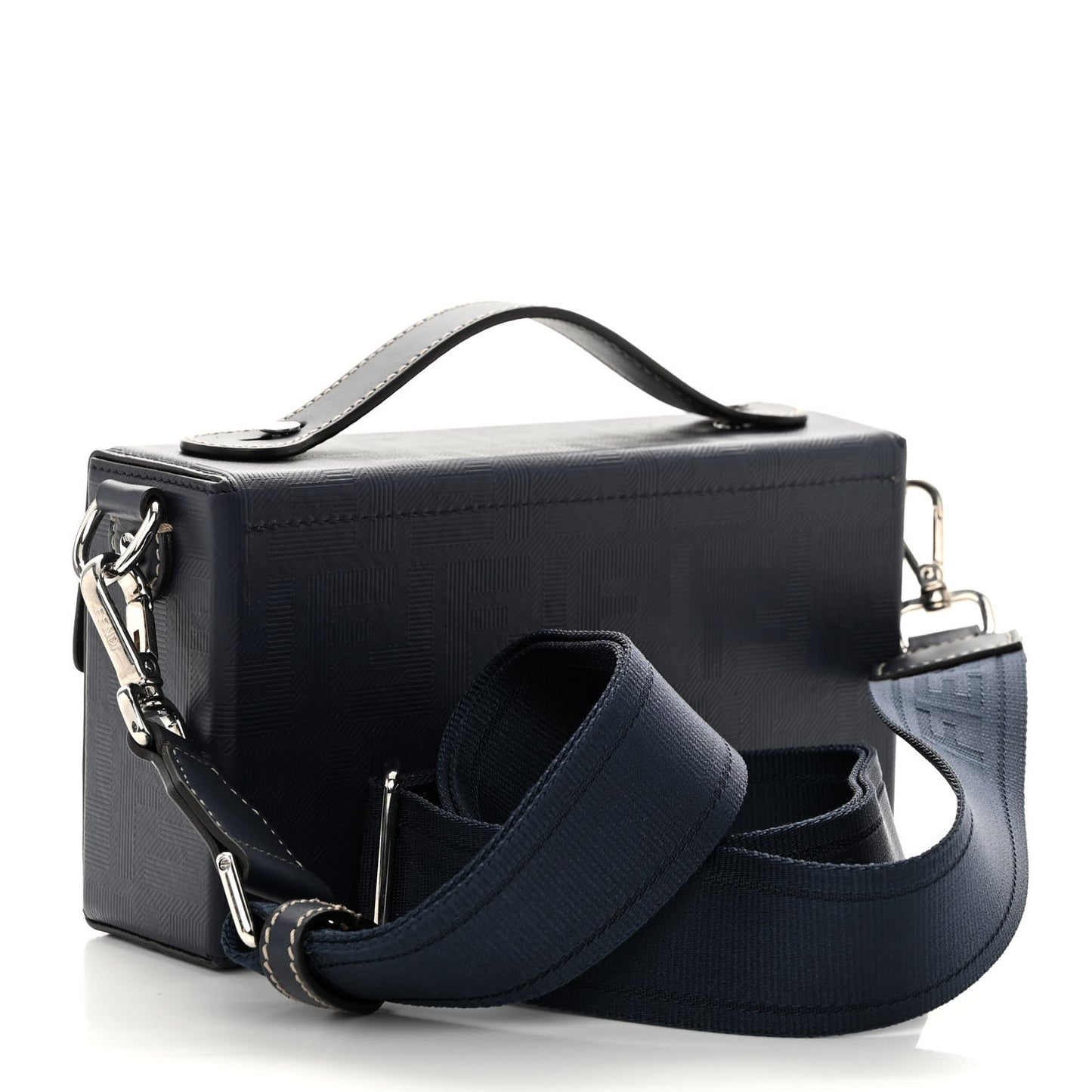 Vitello King FF Lines Embossed Baguette Soft Trunk Midnight