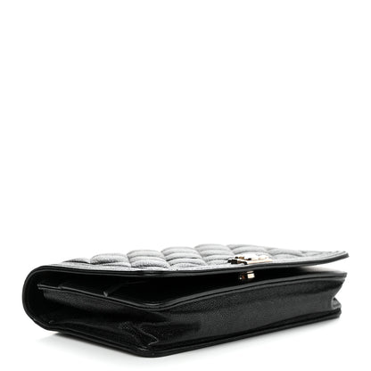 Chanel Caviar Quilted Boy Wallet On Chain WOC Black 4 of 15