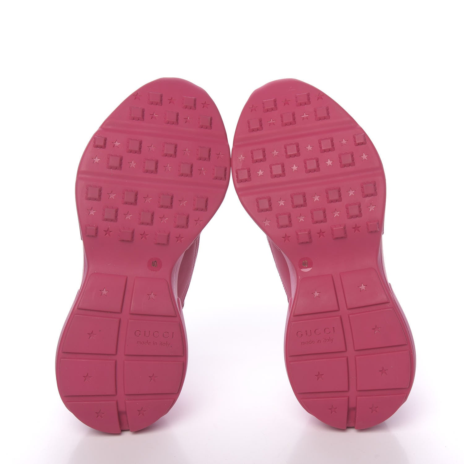 Gucci Calfskin Logo Womens Rhyton Sneakers 40 Box Pink 5 of 9