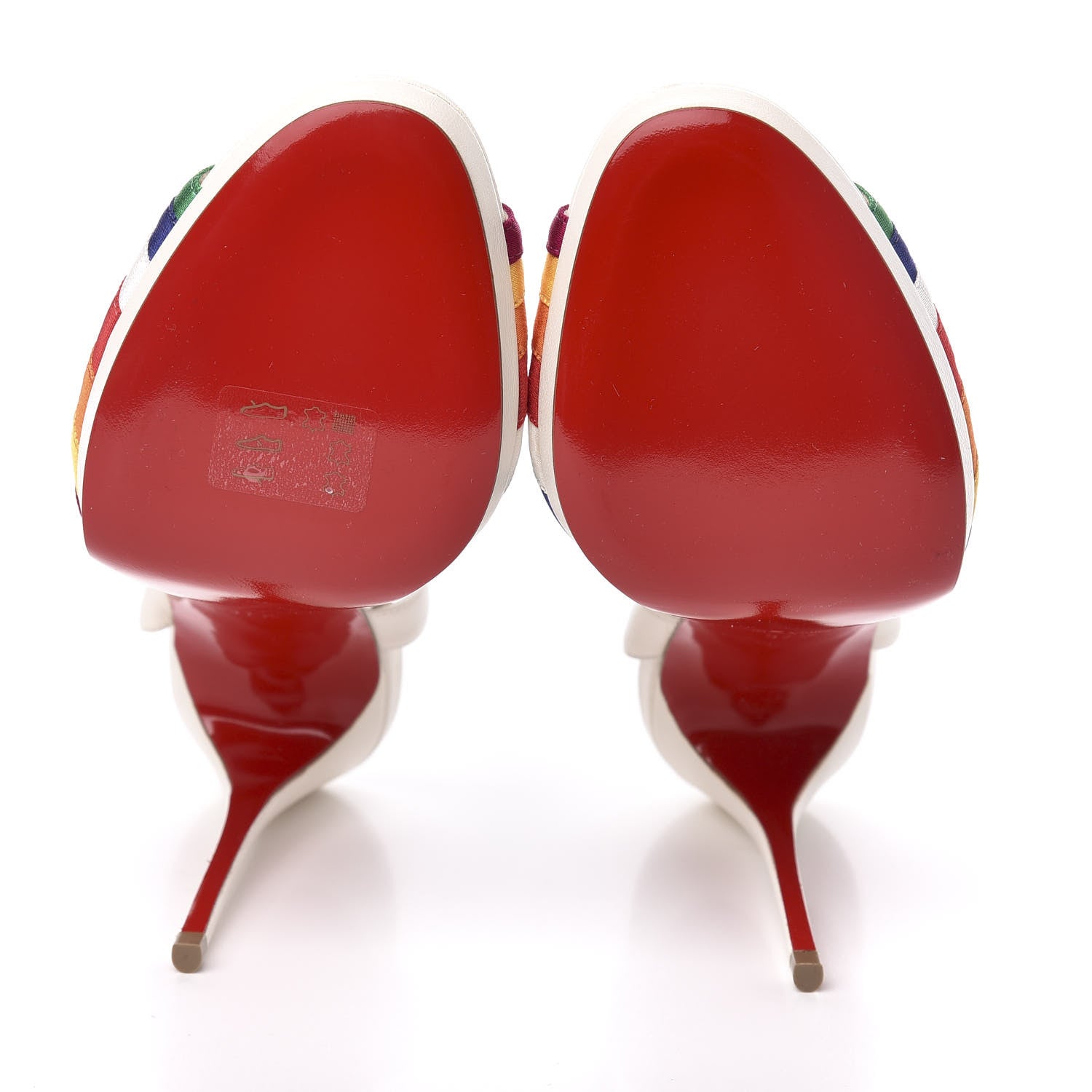 Christian Louboutin Shiny Nappa Naseeba 120 Sandals 37.5 Multicolor Latte 5 of 8