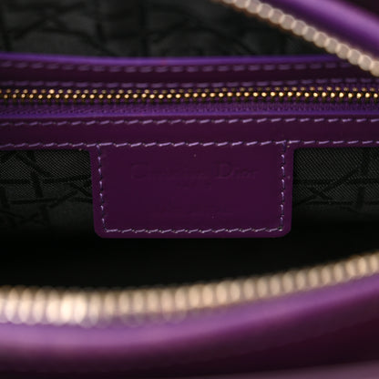 Christian Dior Patent Cannage Medium Lady Dior Purple 6 of 16