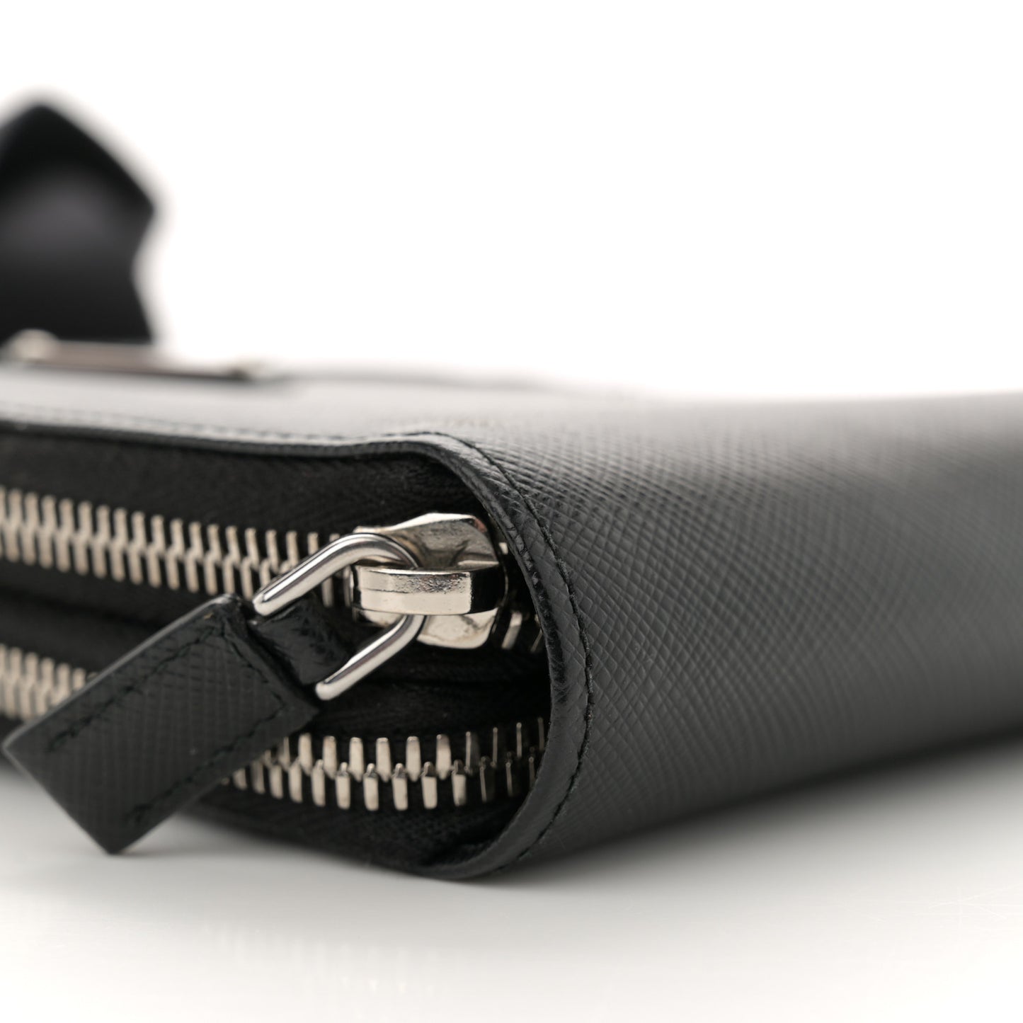 Saffiano Phone Crossbody Pouch Black