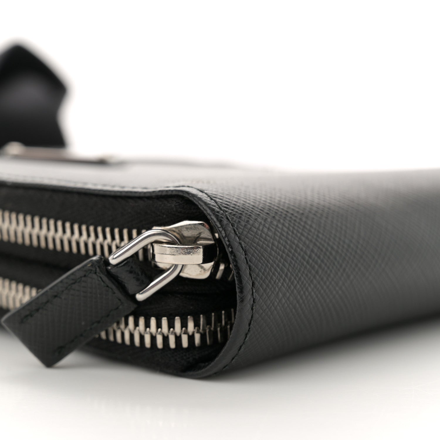 Prada Saffiano Phone Crossbody Pouch Black 8 of 13