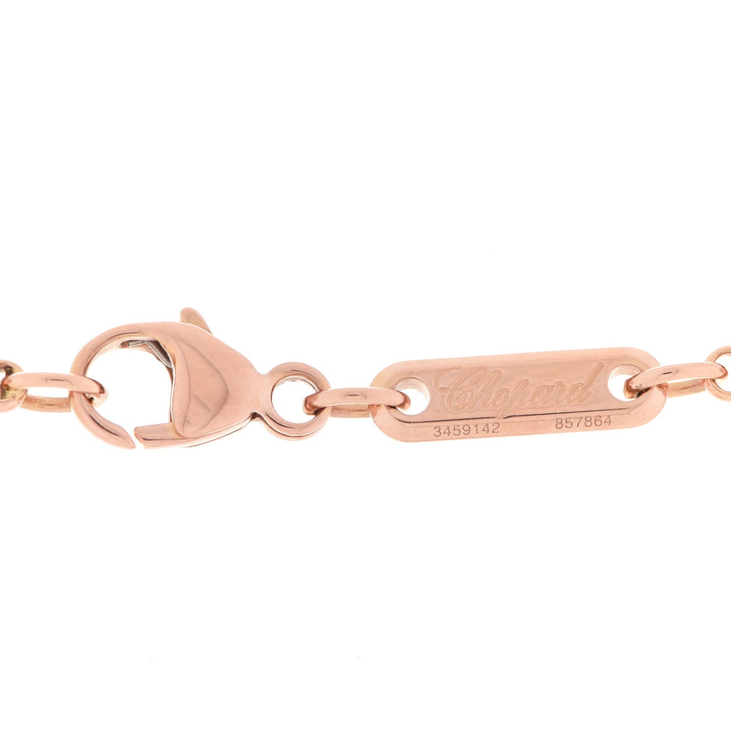 18K Rose Gold Diamond Happy Diamonds Good Luck Charm Hamsa Bracelet