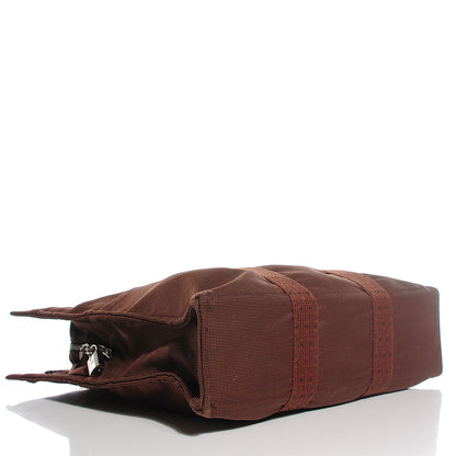 Hermes Canvas Herline MM Tote Brown 4 of 14