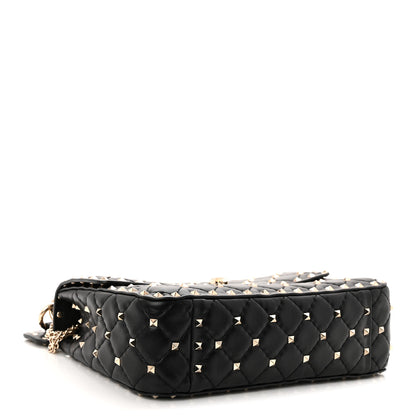 Valentino Garavani Nappa Medium Rockstud Spike Shoulder Bag Black 3 of 9