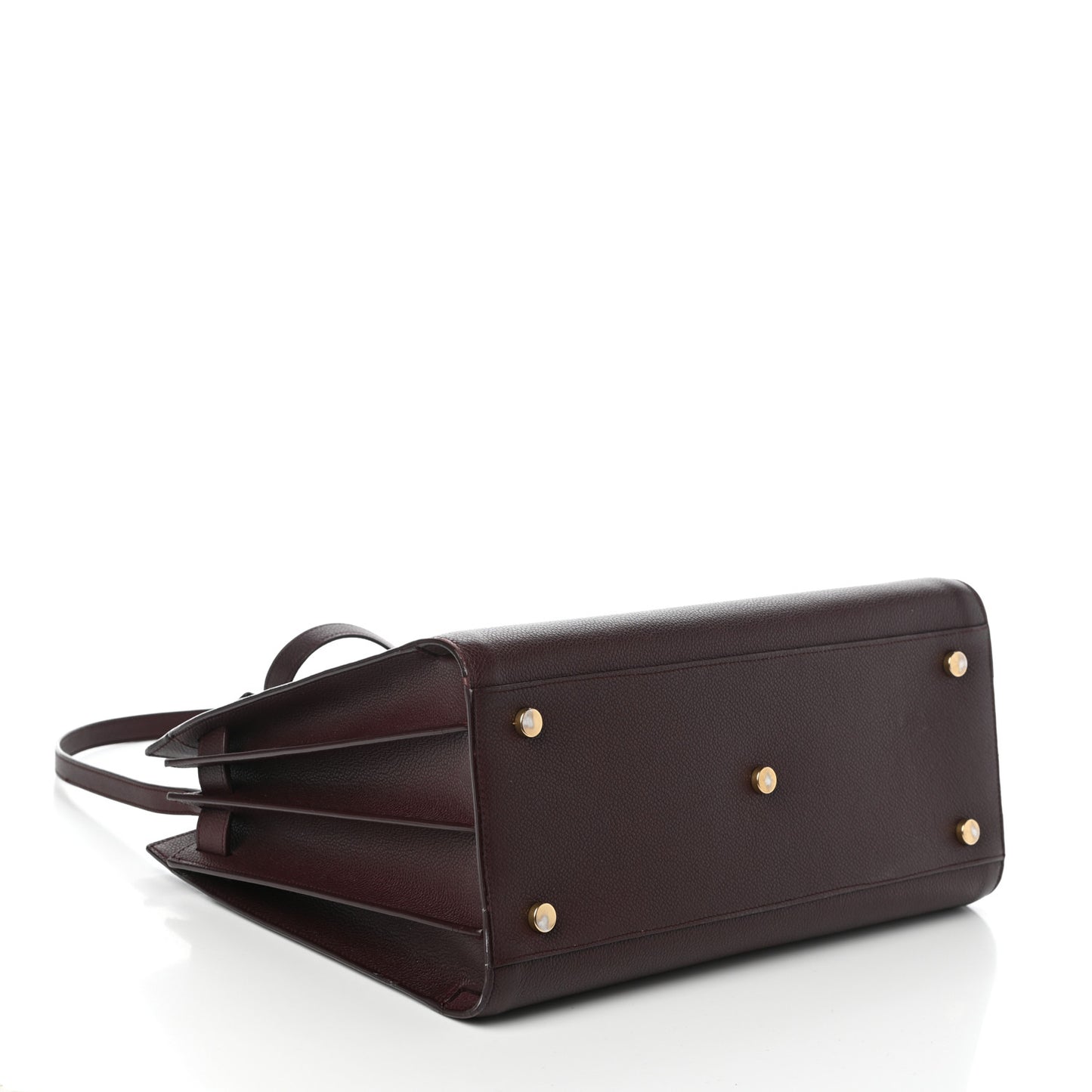 Grained Calfskin Small Classic Sac De Jour Bordeaux