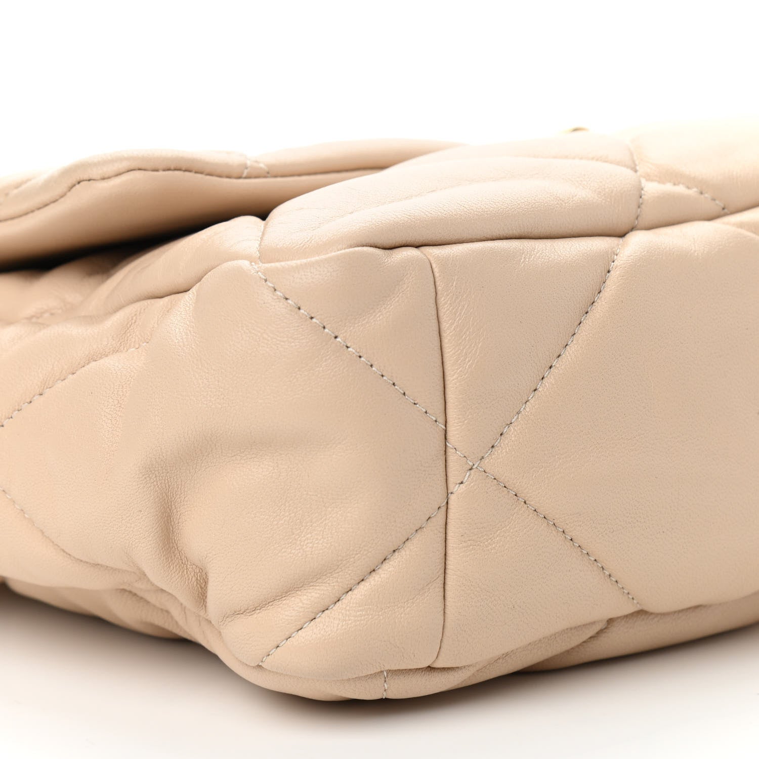 Chanel Lambskin Quilted Large Chanel 19 Flap Beige 9 of 13