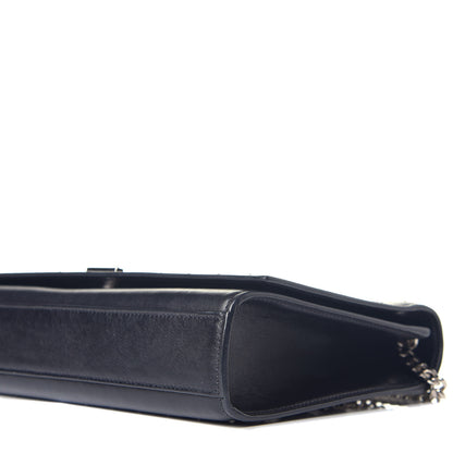 Saint Laurent Calfskin Studded Medium Monogram Satchel Black 8 of 10