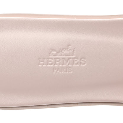 Hermes Box Calfskin Oran Sandals 38 Rose Pale 6 of 7