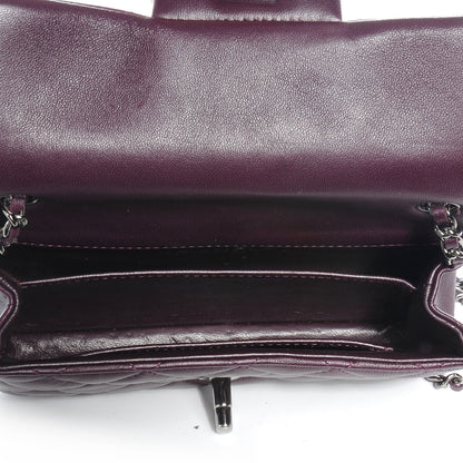 Chanel Lambskin Quilted Mini Flap Dark Purple 6 of 8