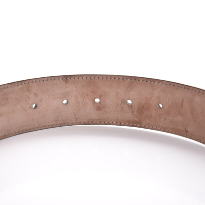 Gucci Metallic Calfskin Interlocking G 40mm Belt 85 34 Pewter 7 of 8