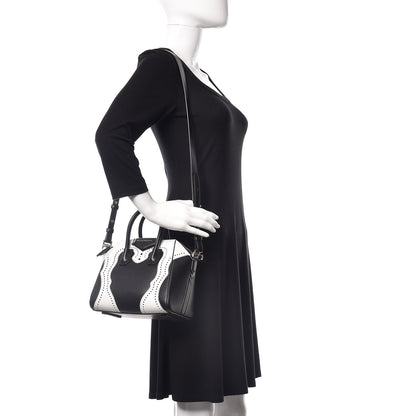 Givenchy Calfskin Brogue Mini Antigona Black White 2 of 11
