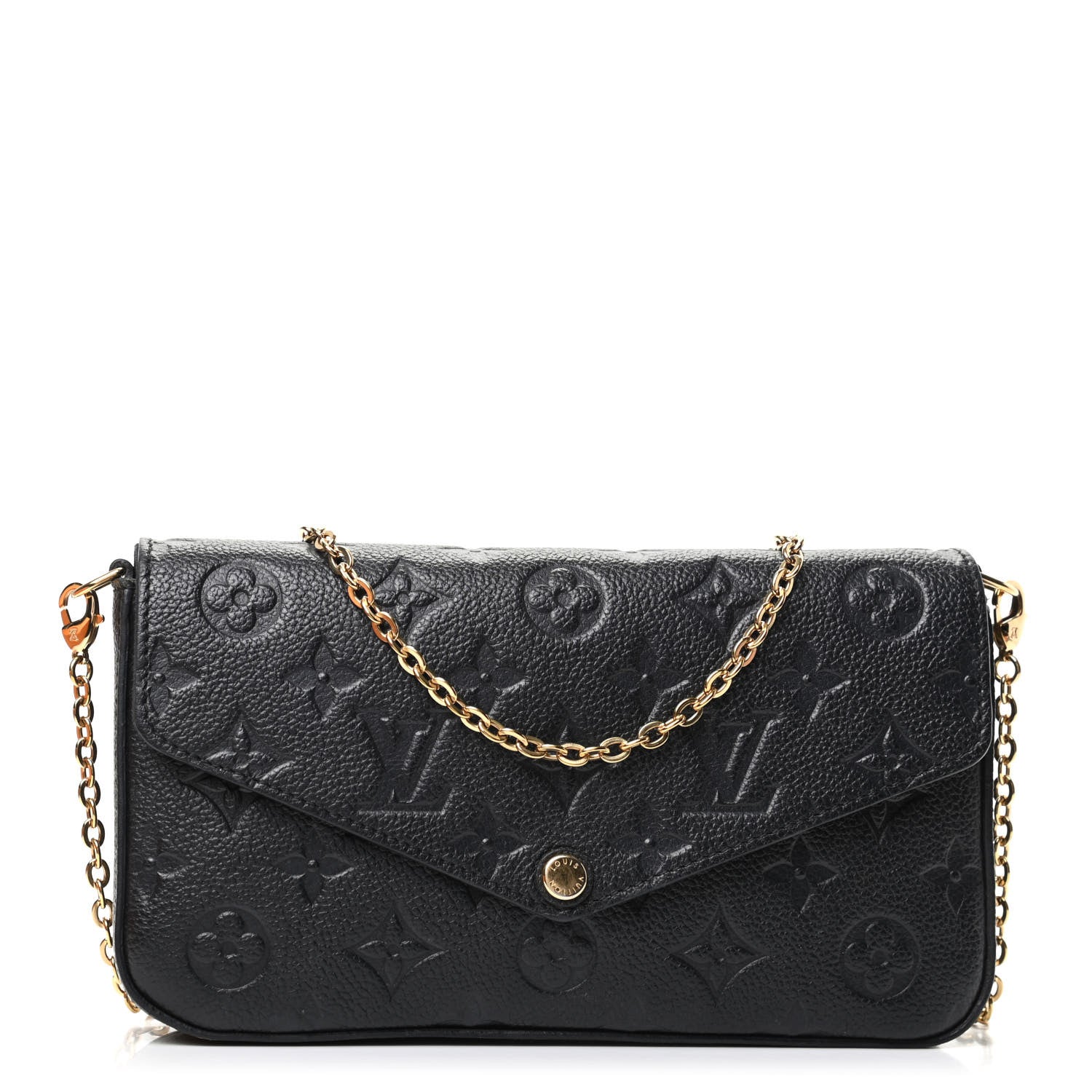 Louis Vuitton Empreinte Pochette Felicie Chain Wallet Black 1 of 10