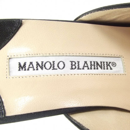 FASHIONPHILE MANOLOBLAHNIKSatinCrystalSlides40Black 7 of 8