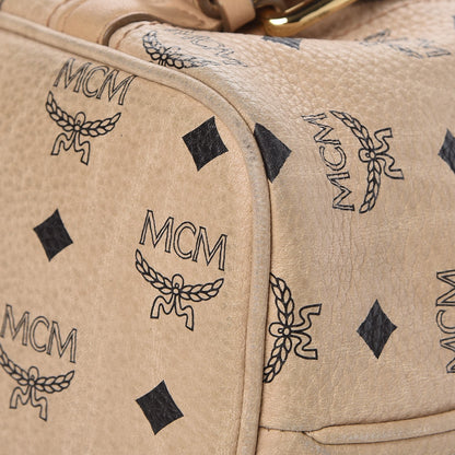 MCM Visetos Medium Essentials Shopper Tote Beige 27 of 28