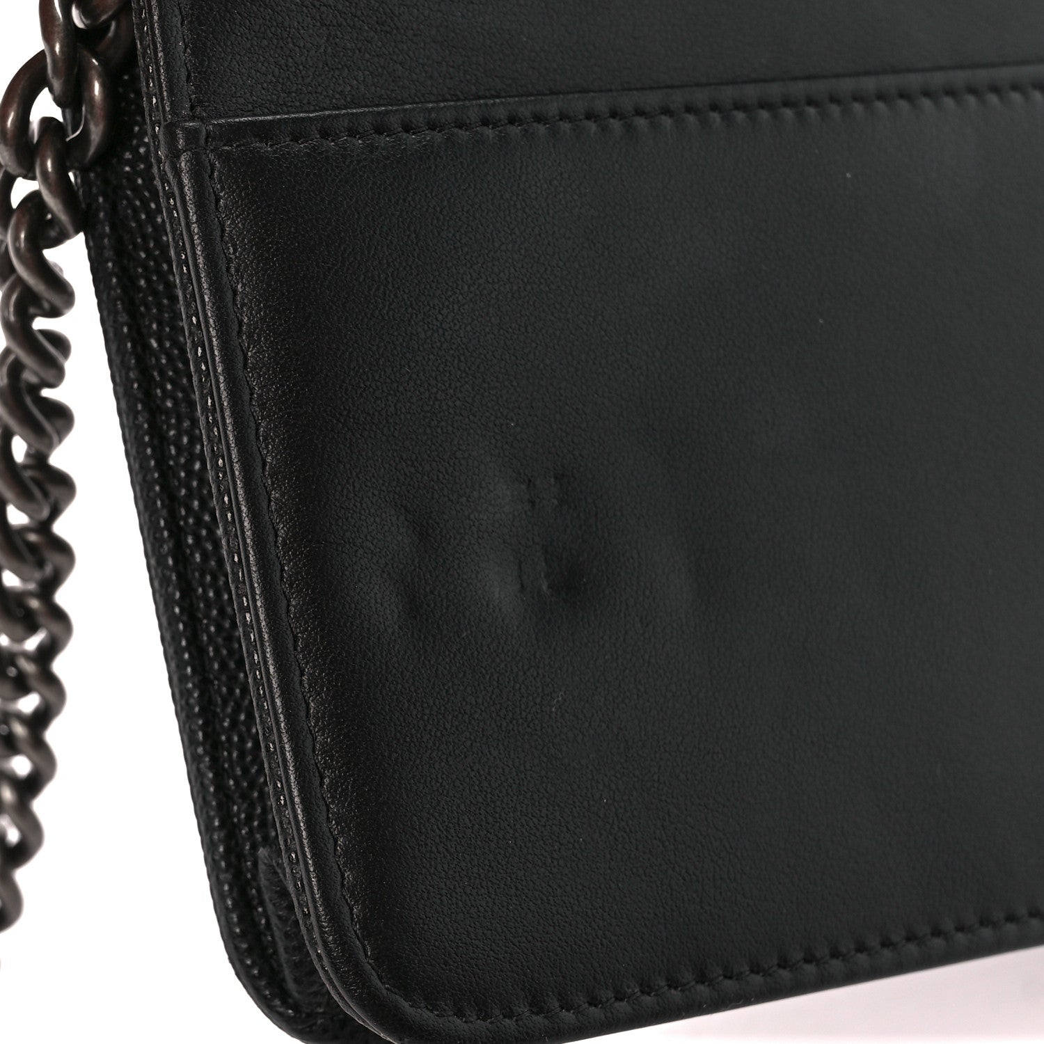 Chanel Caviar Quilted Boy Wallet On Chain WOC Black 13 of 13