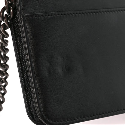 Chanel Caviar Quilted Boy Wallet On Chain WOC Black 13 of 13