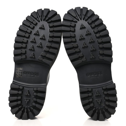 Gucci Rubber GG Monogram Perforated Elea Platform 55mm Lug Sole Sandals 41 Black 5 of 9