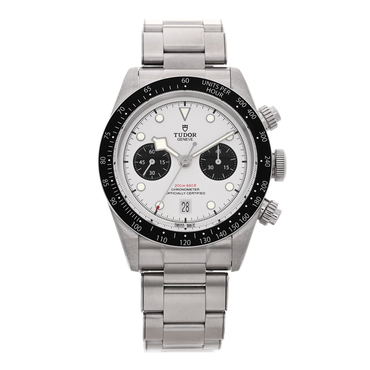 TUDOR Stainless Steel 41mm Black Bay Chronograph Panda Automatic Watch White 79360N 1 of 5