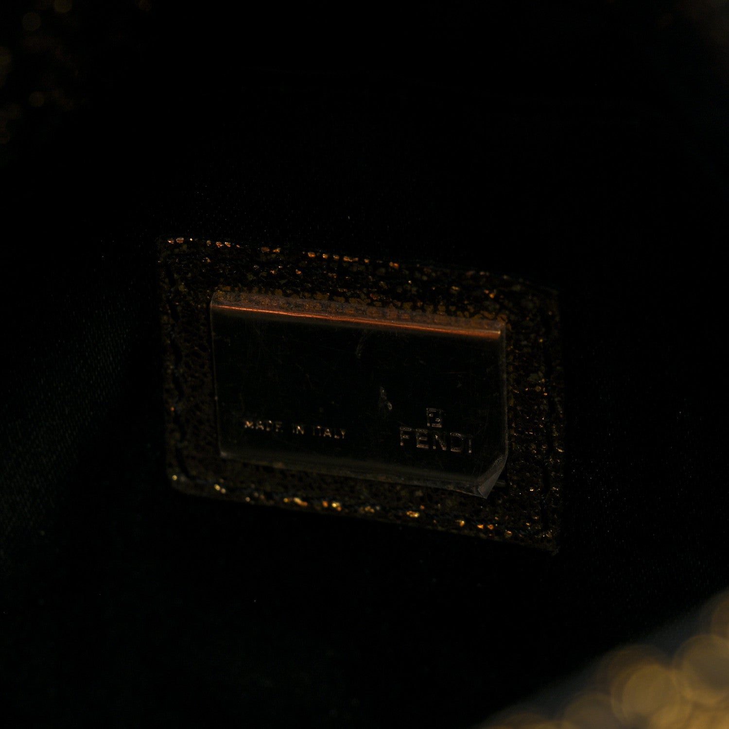 Fendi Micro Zucchino Forever Mini Mama Baguette Black Gold 5 of 9