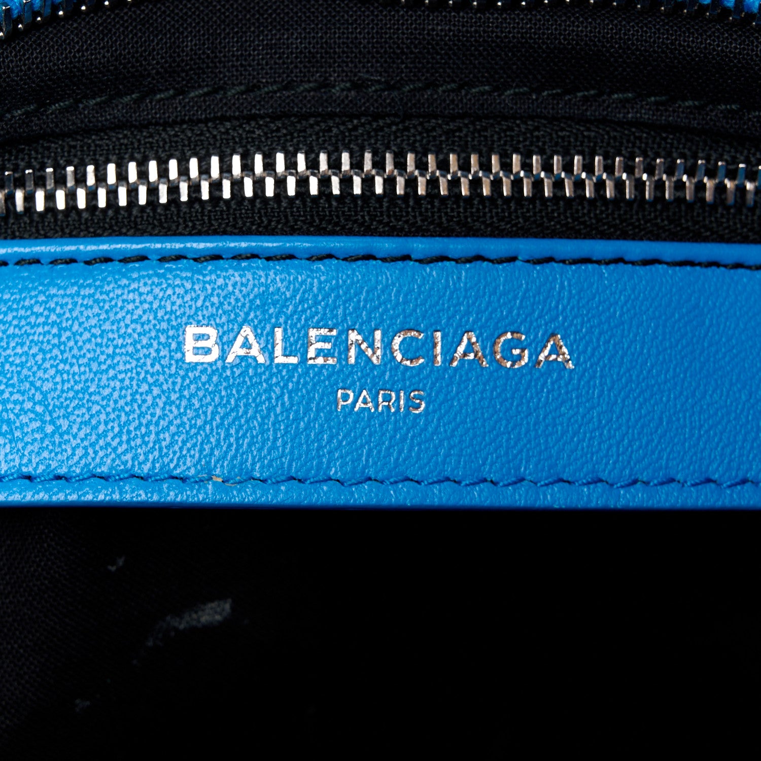 Balenciaga Chevre Silver Metallic Edge Hardware S City Bleu Ceylon 7 of 15