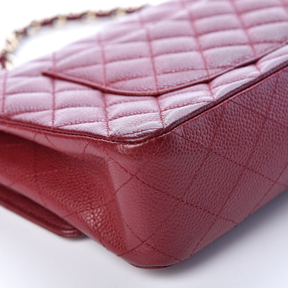 Chanel Caviar Quilted Medium Double Flap Red 14 of 16