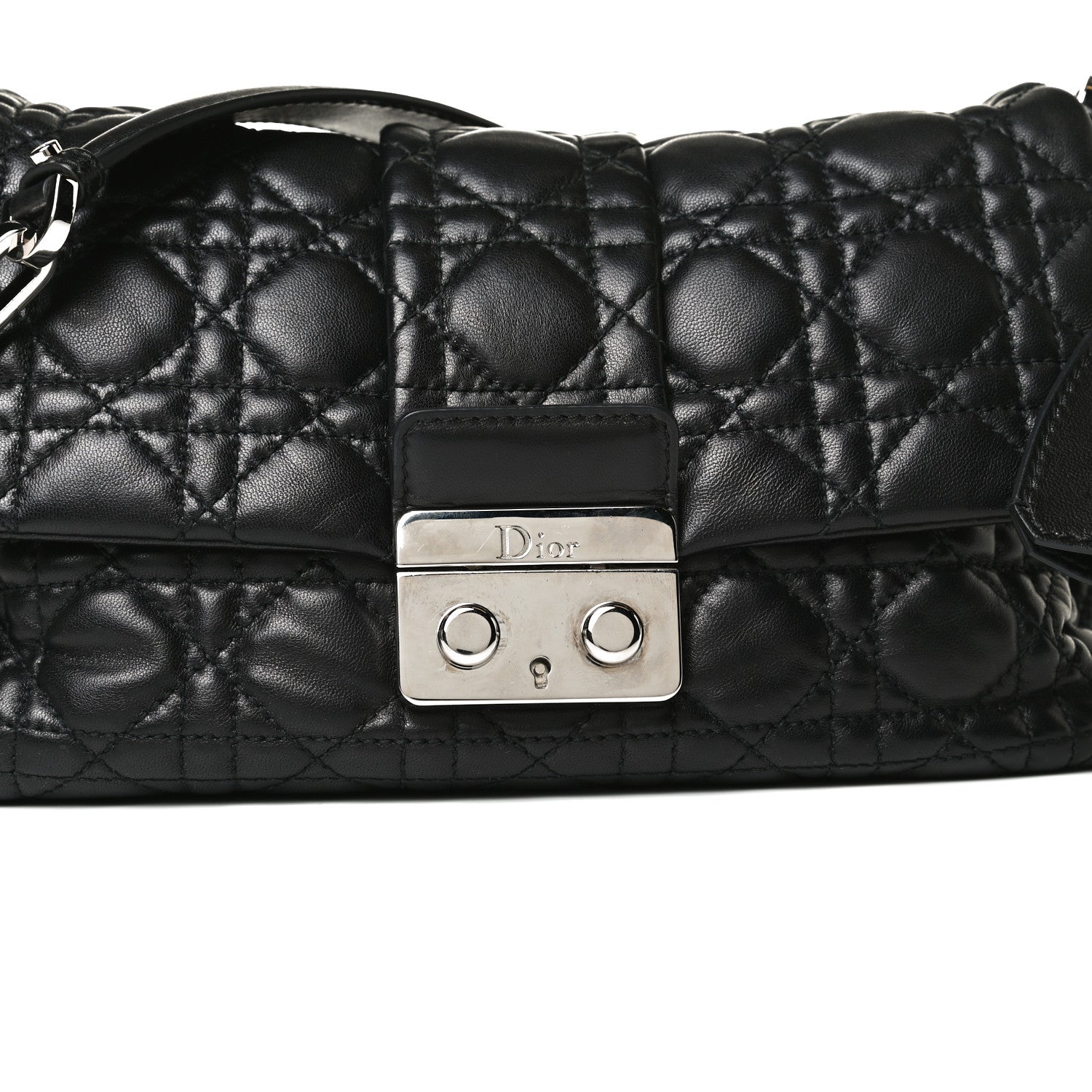 Christian Dior Lambskin Cannage New Lock Flap Black 9 of 14