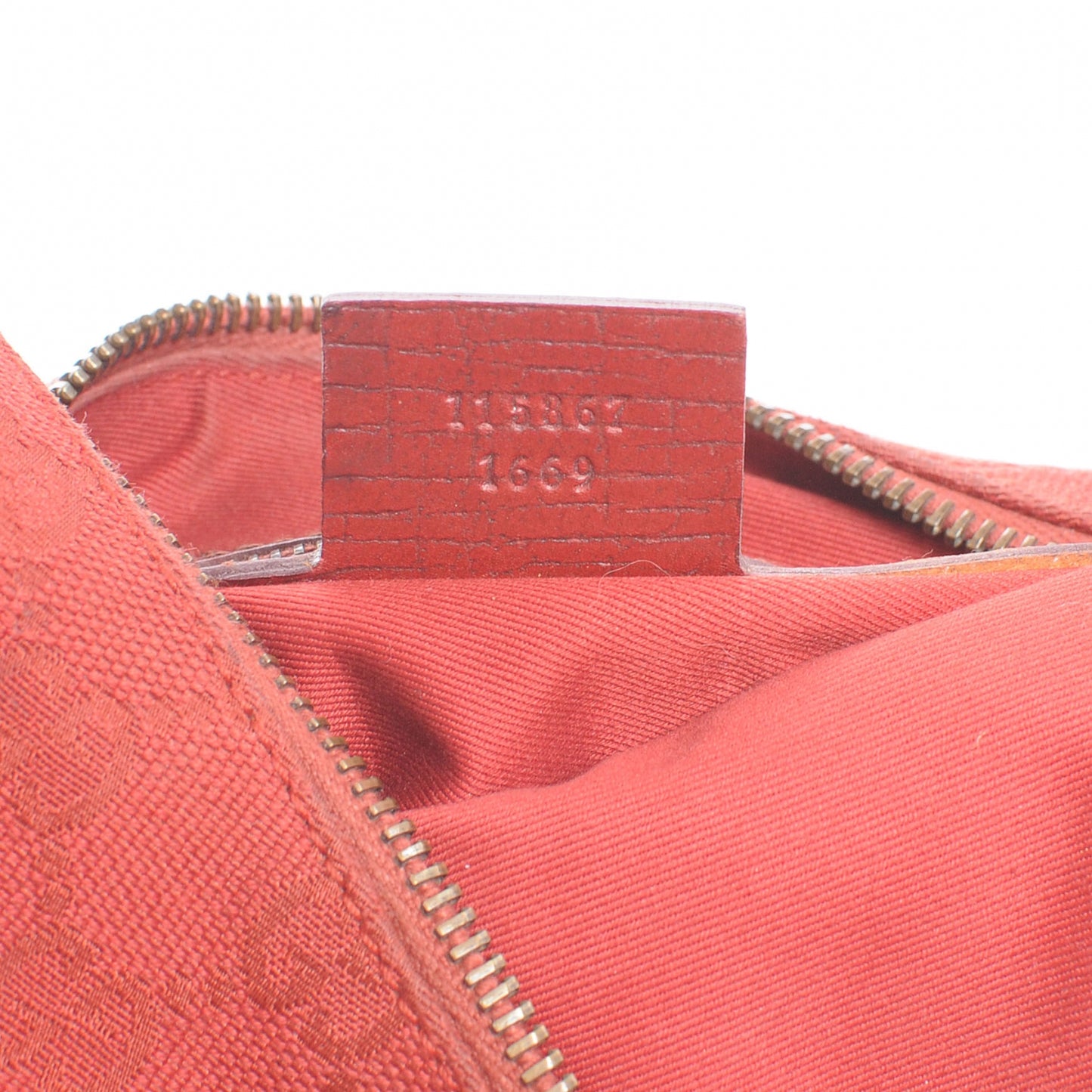 Monogram Medium Horsebit Chain Hobo Red