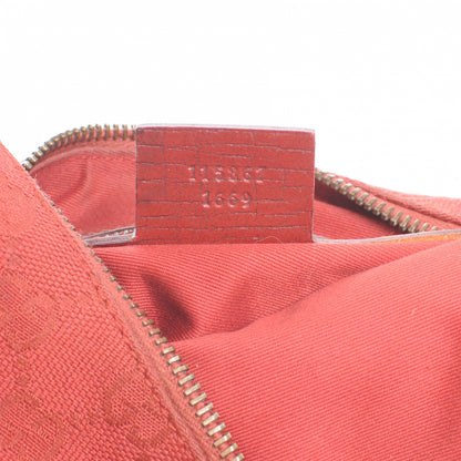 Gucci Monogram Medium Horsebit Chain Hobo Red 7 of 7