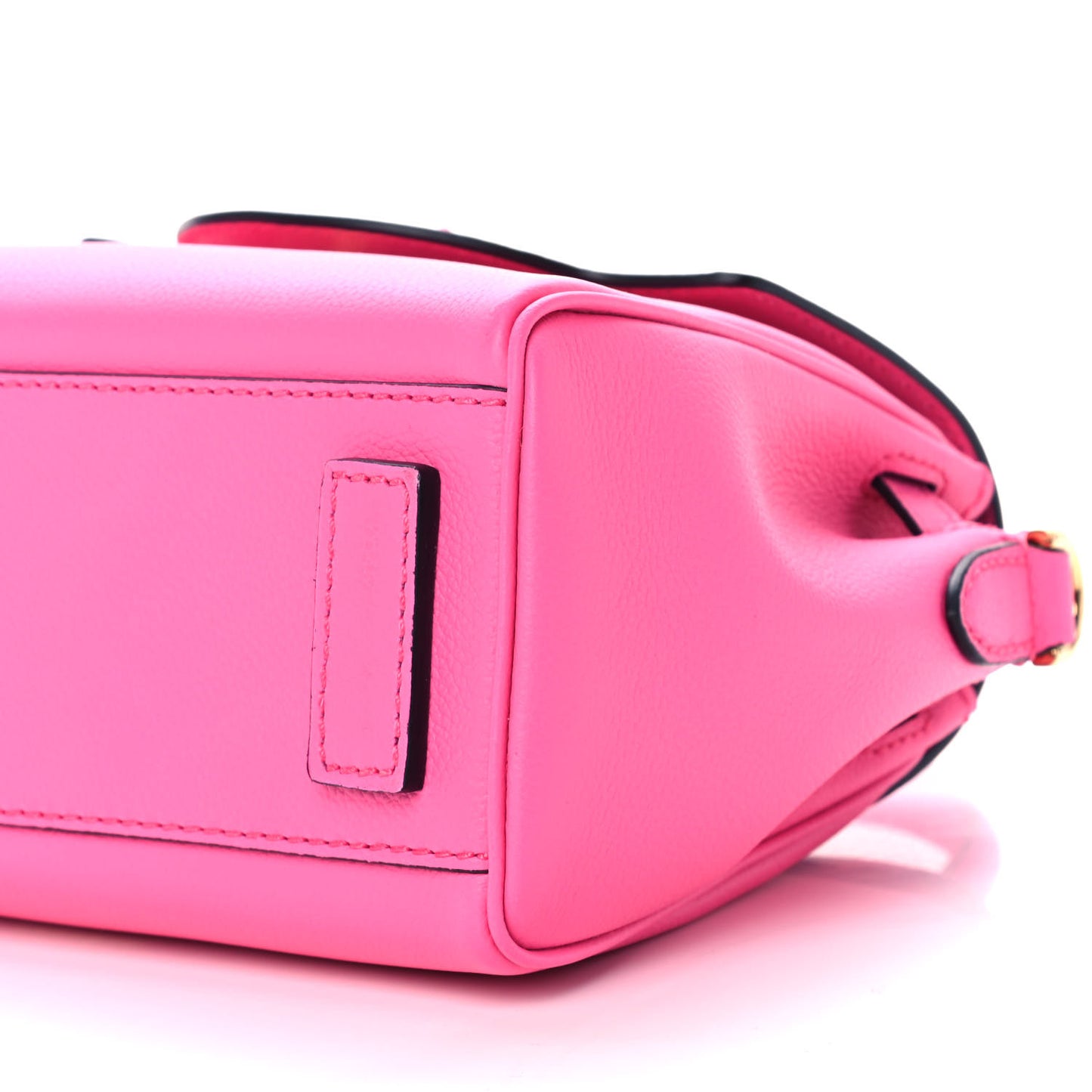 Grained Calfskin Small La Medusa Top Handle Bag Fuchsia