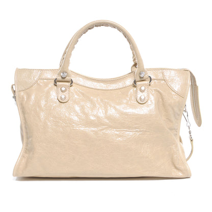 Balenciaga Agneau Giant 12 Silver Hardware City Dune 3 of 7