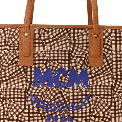 MCM Calfskin Medium Liz Reversible Shopper Tote Cognac 13 of 17