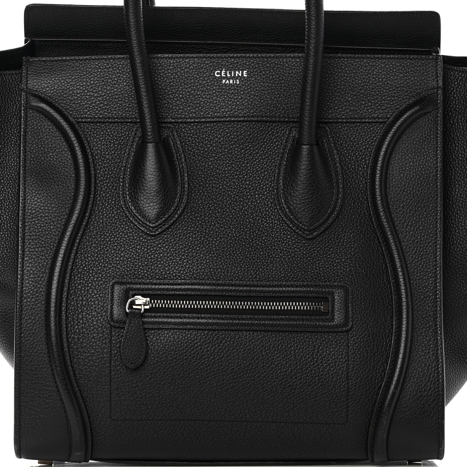 Celine Drummed Calfskin Mini Luggage Black 19 of 19