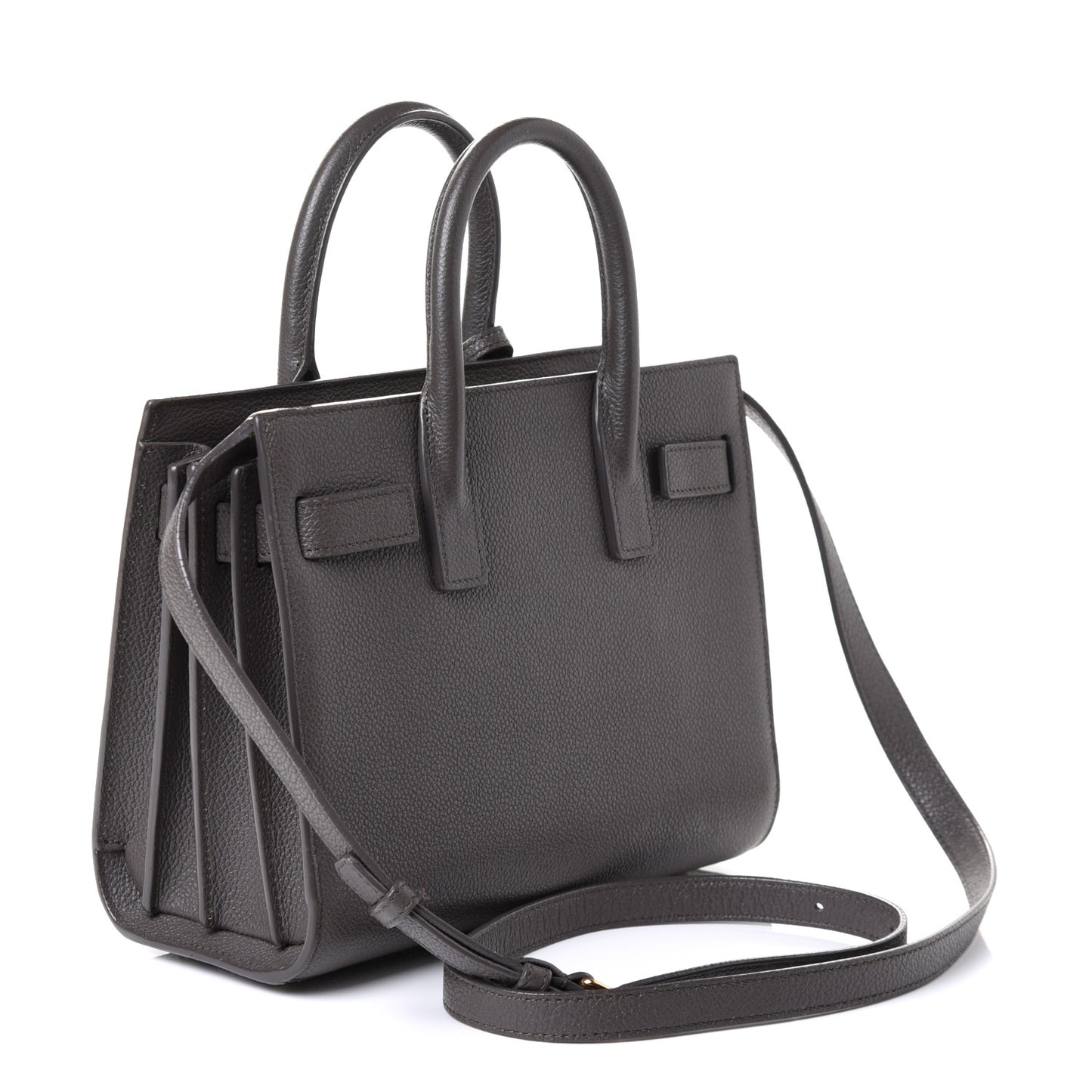 Grained Calfskin Nano Sac De Jour Fog