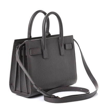Saint Laurent Grained Calfskin Nano Sac De Jour Fog 3 of 5