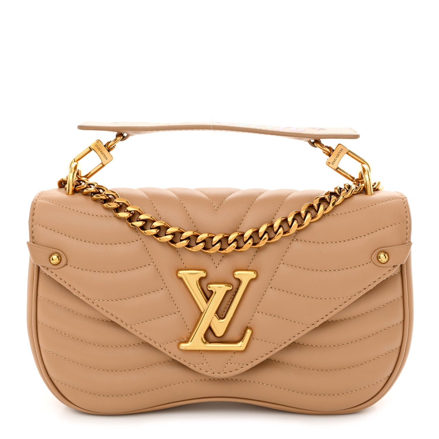 Louis Vuitton Calfskin New Wave Chain MM Noisette 1 of 10