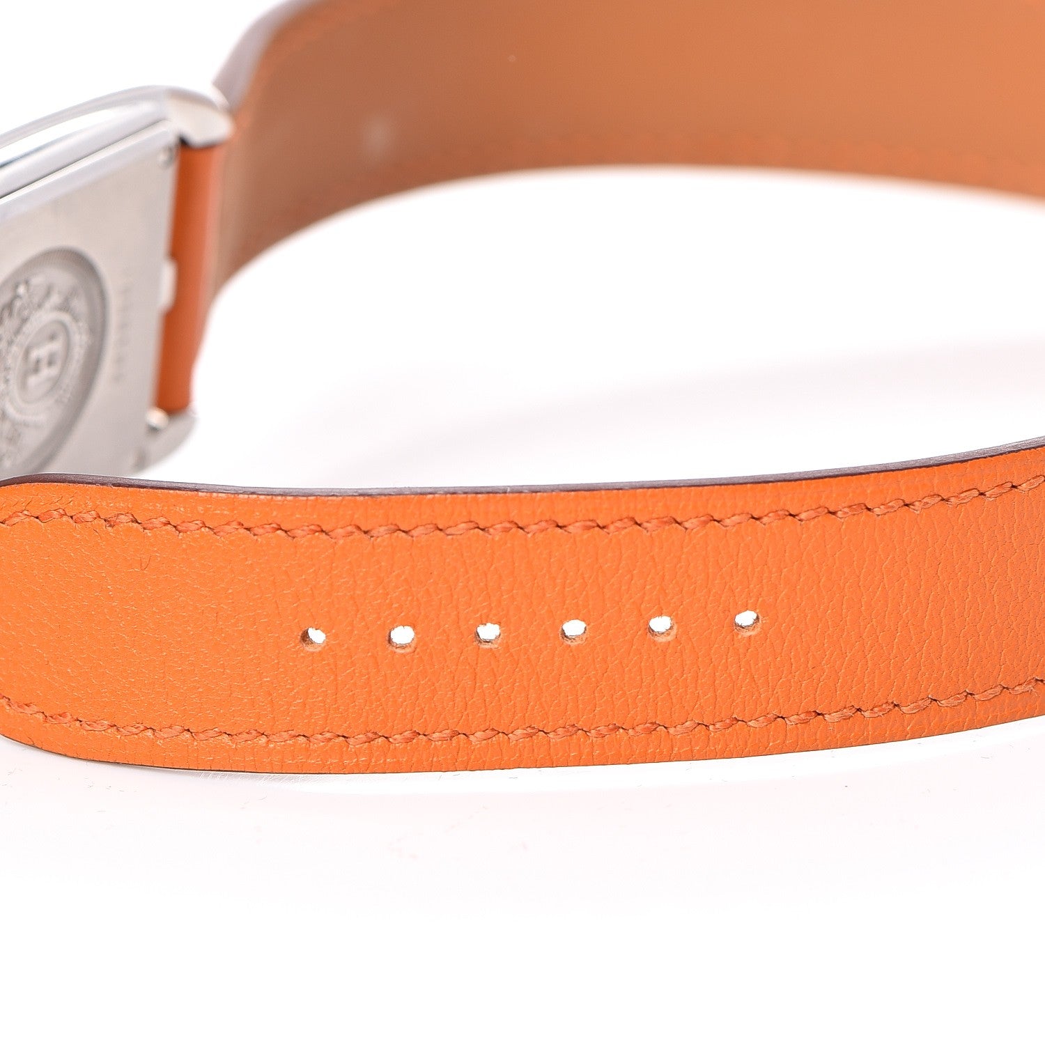 Hermes Stainless Steel Swift 29mm Cape Cod Double Tour Quartz Watch Orange 6 of 9