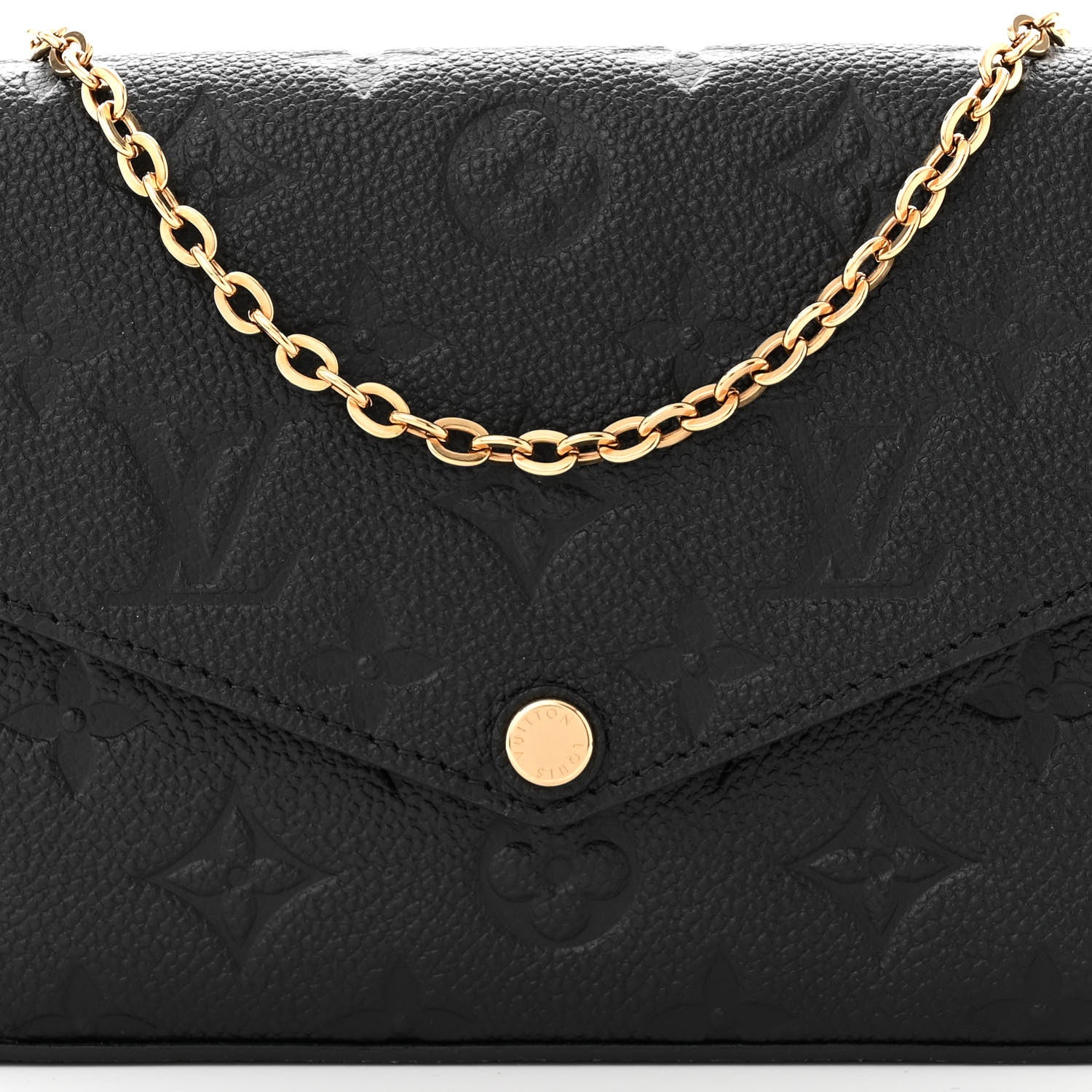 Louis Vuitton Empreinte Pochette Felicie Chain Wallet Black 9 of 12