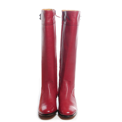 Hermes Chevre de Coromandel Nancy Boots Rouge H 38 2 of 10