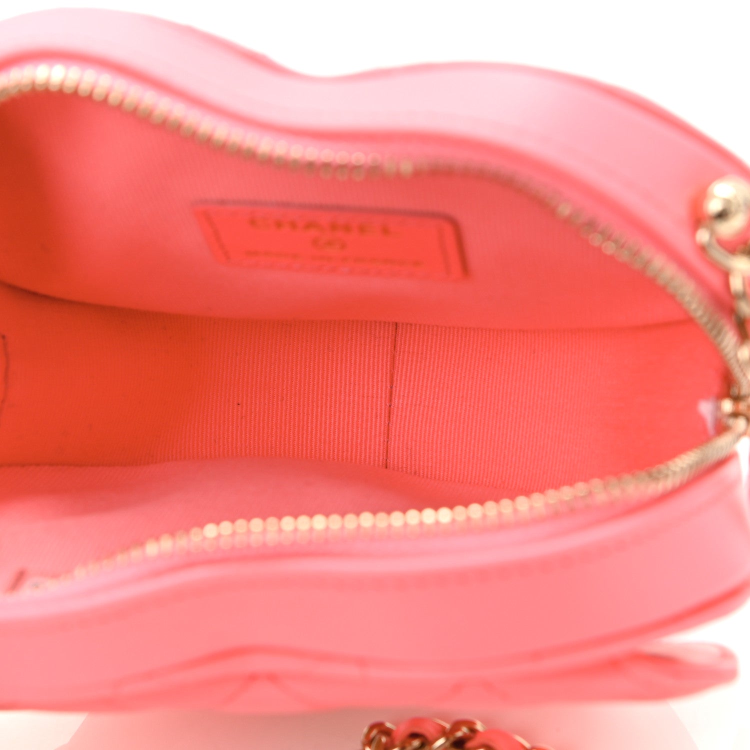 Chanel Lambskin Quilted CC In Love Heart Clutch With Chain Pink 5 of 11