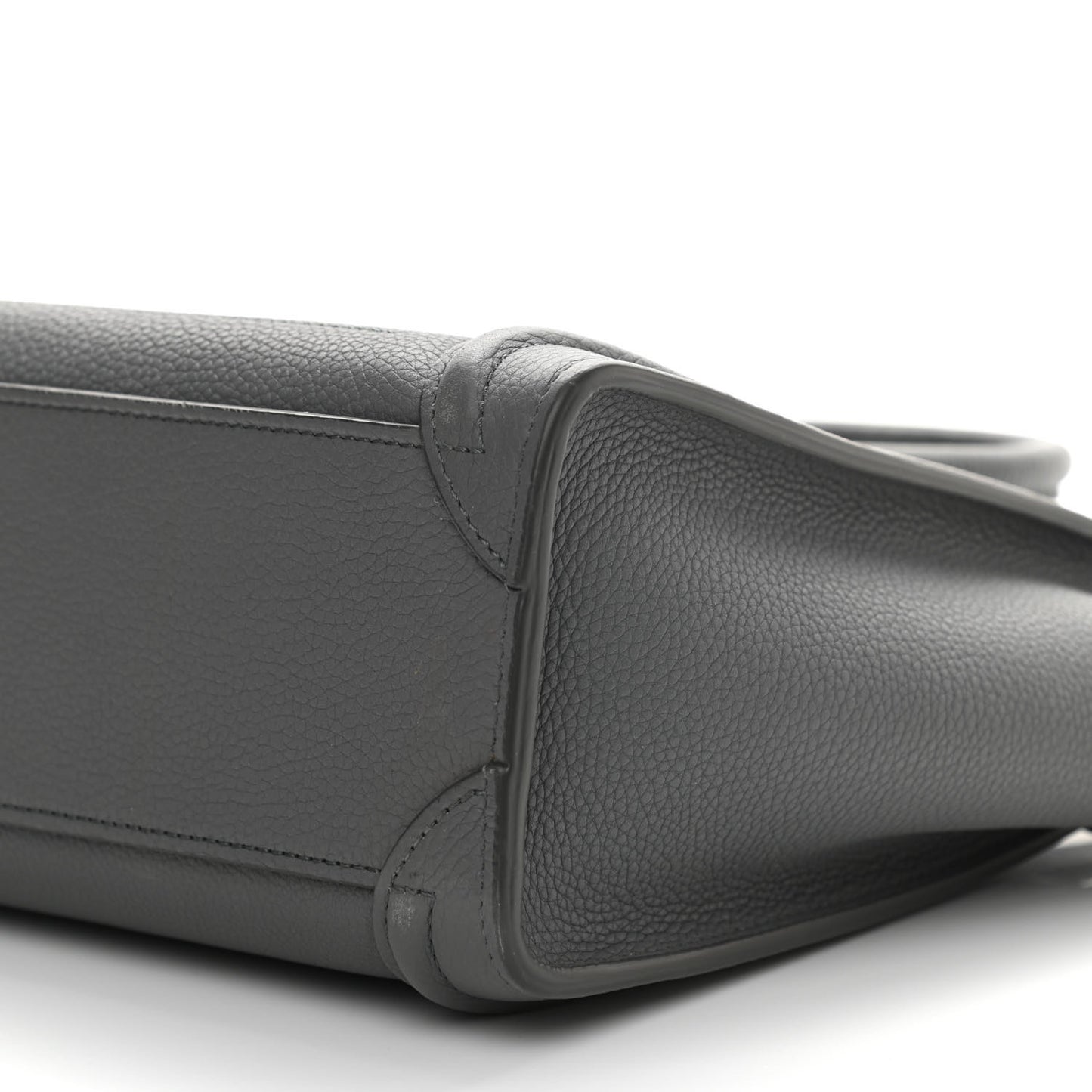 Drummed Calfskin Nano Luggage Kohl