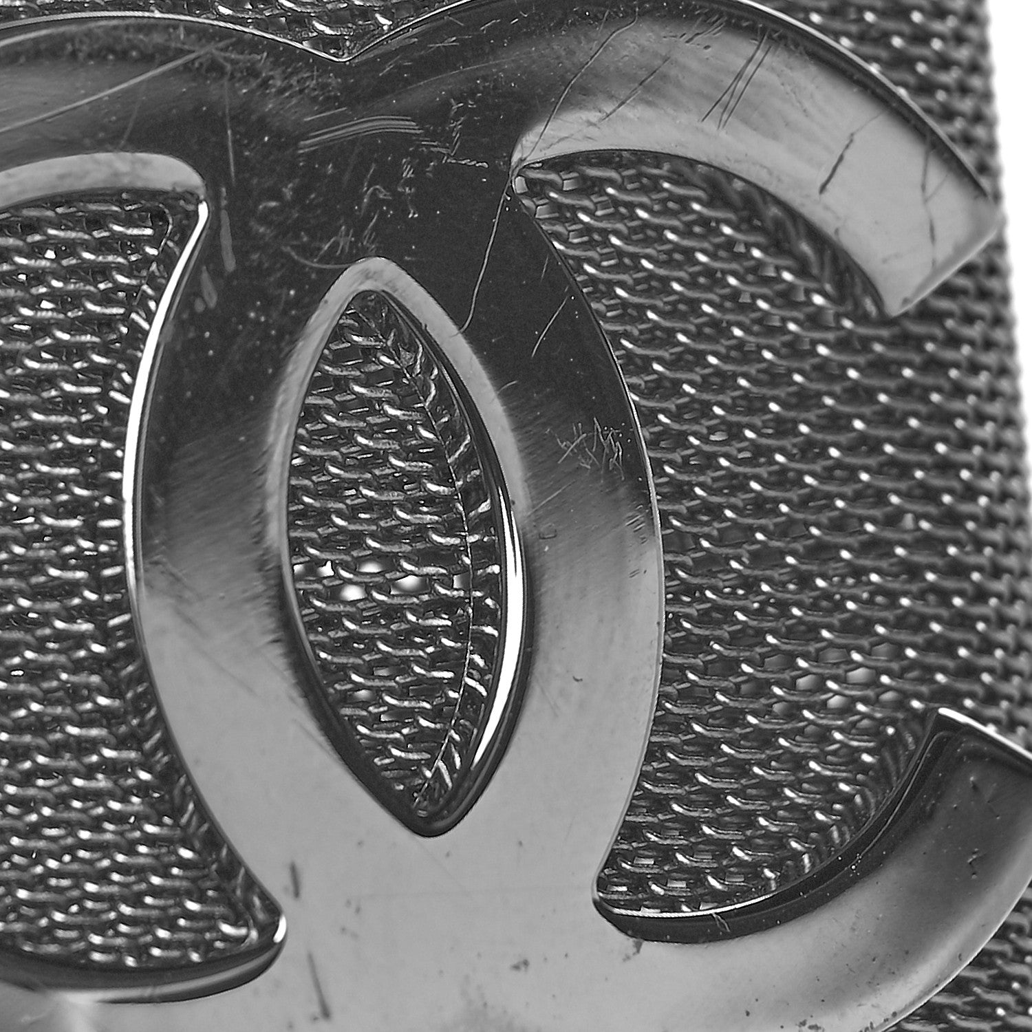 Chanel Metal Mesh CC Bracelet M Ruthenium 6 of 6