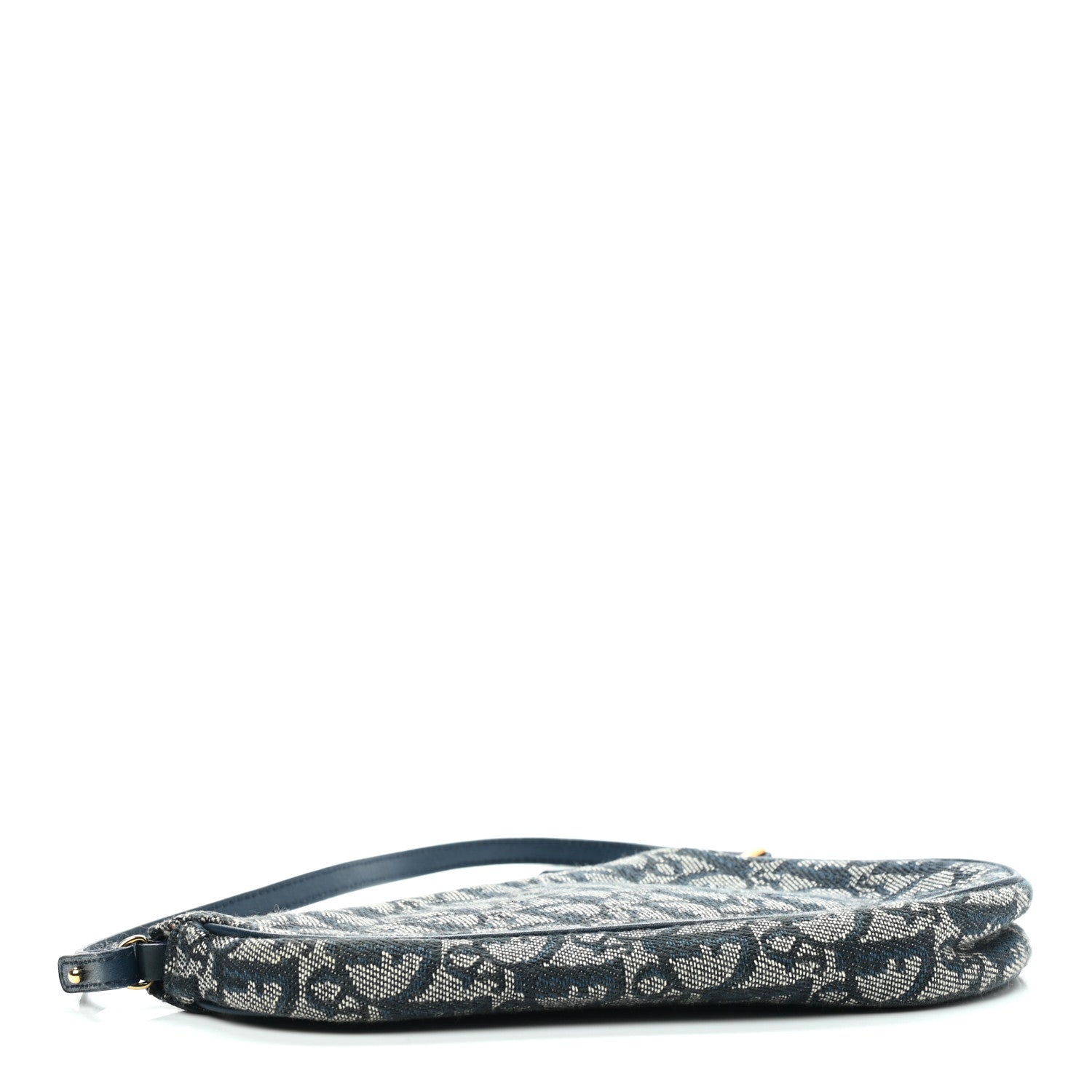 Christian Dior Monogram Mini Saddle Pochette Navy 4 of 8