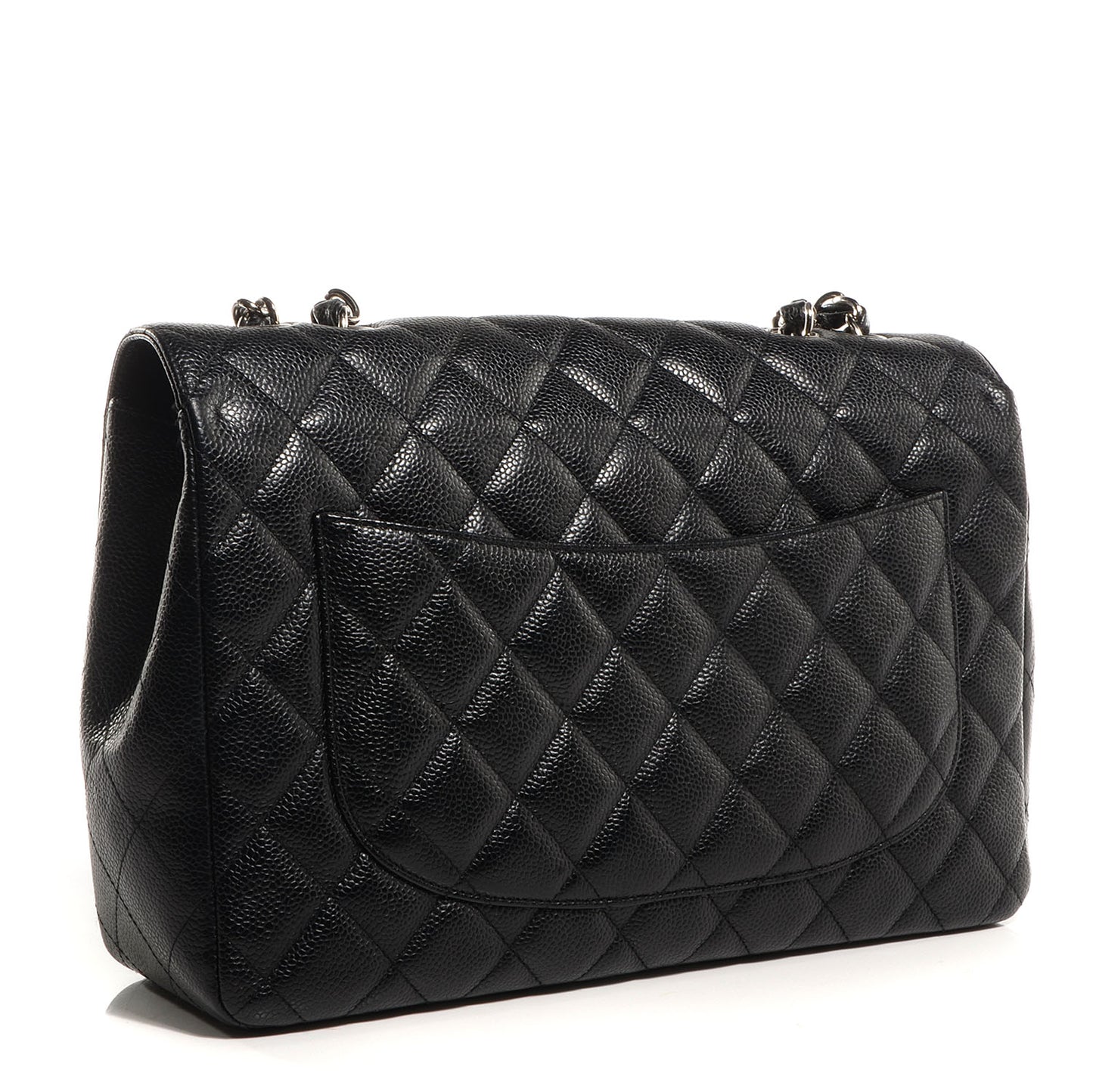 Caviar Jumbo Single Flap Black