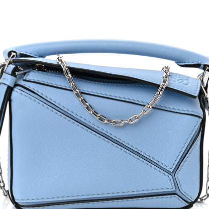 Loewe Calfskin Nano Puzzle Bag Blue 7 of 9