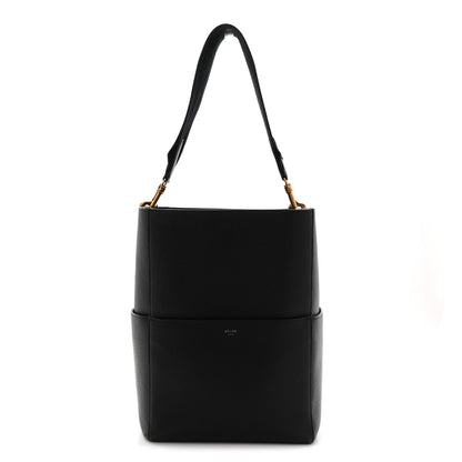 Celine Soft Grained Calfskin Sangle Bucket Bag Black 1 of 12