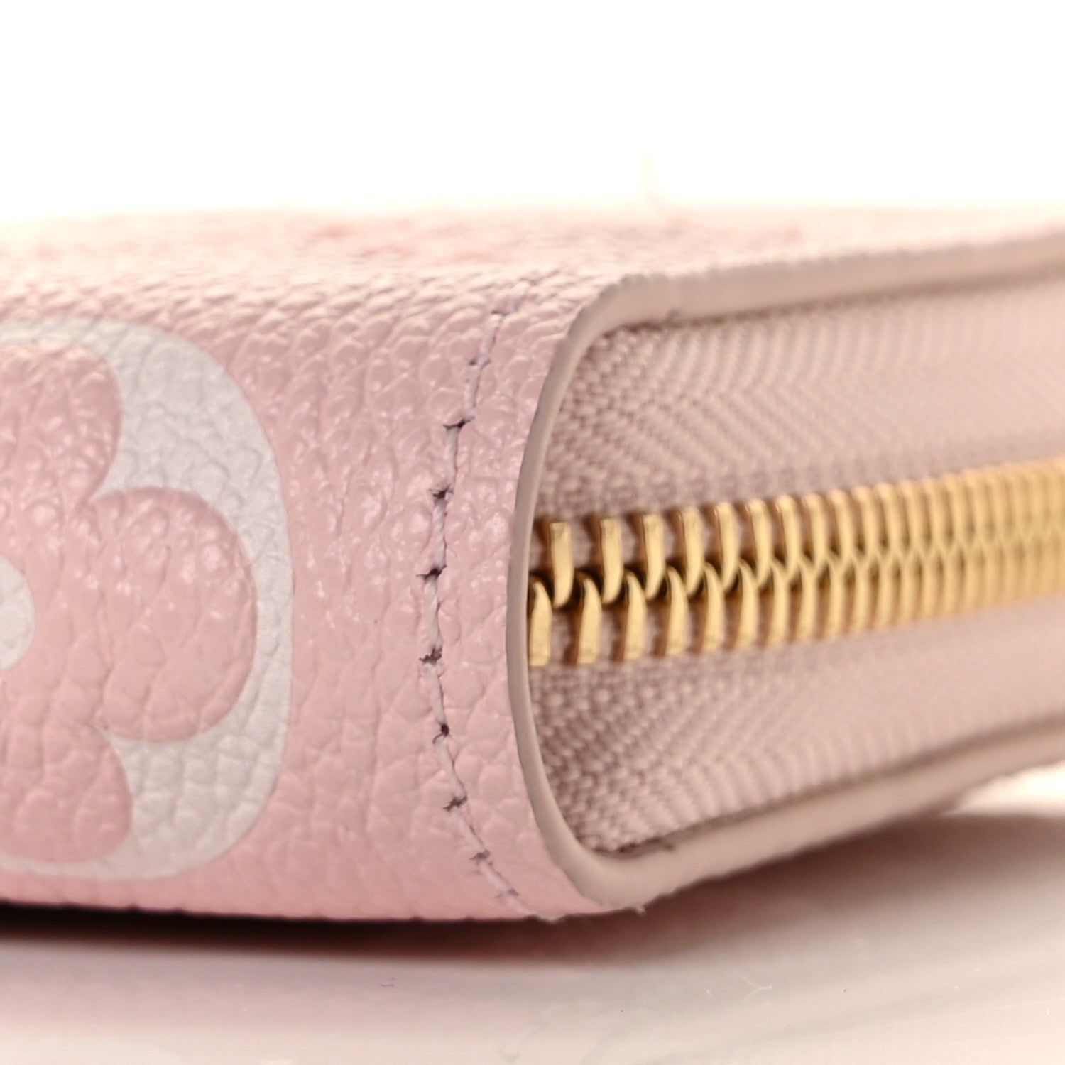 Louis Vuitton Empreinte Monogram Giant Broderies Zippy Wallet Pink Creme 8 of 9