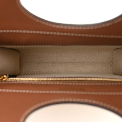 Burberry Canvas Smooth Calfskin Two Tone Mini Pocket Bag Natural Malt Brown 5 of 10